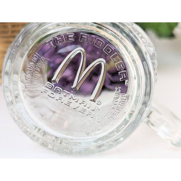 Vintage 1995 Riddler Batman Forever McDonald's Glass Collectible Batman DC Comic - Picture 6 of 6